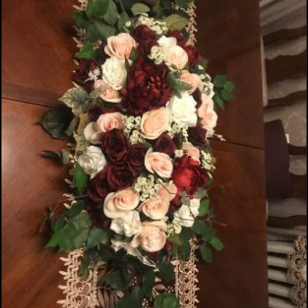 Custom made silk centerpieces